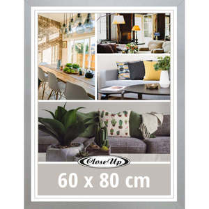 Cadre d'affiche A1-A4, cadre photo décoratif en bois, bambou, aluminium, finition argentée, toile pour usage domestique, photo peinte 60 x 80 cm - Product Image 2