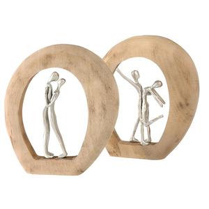 Pieza de Arte Decorativa Moderna de Metal y Madera Artesanal |   Decoración Navideña y Festiva de Alta Calidad en Aluminio para el Hogar - Product Image 2