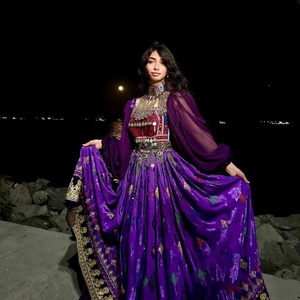 Robe kuchi vintage ethnique tribal, robe de soirée traditionnelle afghane/pakistanaise Kuchi Kochi 4000 - Product Image 5