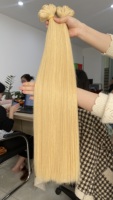 Bundles de Cheveux Humains Raw Vison Vierge Os Cheveux Raides Blonde Platine 60 # Frêne Couleur Trame Bundles de Cheveux