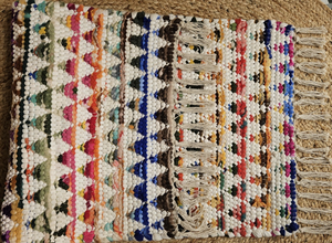 Tapis Chindi en coton recyclé à motif de diamant moderne de haute qualité tissé à la main et fabriqué à la machine pour un usage domestique tapis et ensembles - Product Image 4