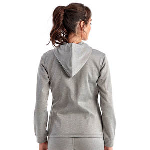 Sudadera con Capucha Informal para Mujer al por Mayor, Sudadera con Cierre y Manga Larga Tipo Linterna - Product Image 3