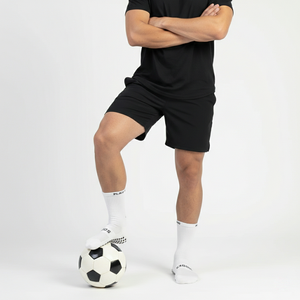 Chaussettes de sport unisexes à pois avec grip pour le football, semelle en tissu éponge, logo personnalisé, matériau Coolmax, écologiques, respirantes, imprimées en silicone - Product Image 4