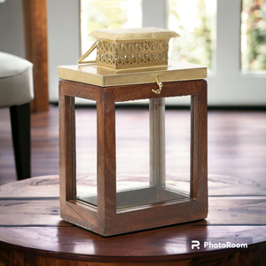 Lassic heheme ooden anterantern ULN ulululhape OME ecoration andle andolder mayor o Party ececor otive - Product Image 4