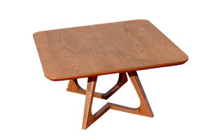 Durable Square Coffee Table in White Oak, <b>Japanese</b> Style - Product Image 3