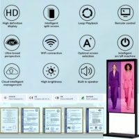 Affichage numérique LCD double face sur pied avec animation, haute luminosité, écran publicitaire Android pour magasin de détail