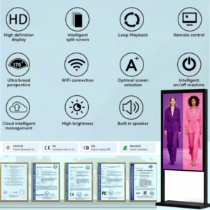 Écran d'affichage de vitrine double face, signalisation numérique LCD haute luminosité, affichage publicitaire Android pour magasin de détail - Product Image 5