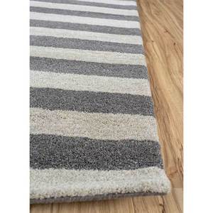 Tapis classique rayé en laine et viscose tufté à la main Acar Tra-14604, gris et noir, rectangulaire, pour couloir, maison, voiture, épaisseur 10 mm - Product Image 4