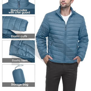 Chaqueta acolchada de precio barato de alta calidad Chaqueta acolchada de diseño único Chaquetas acolchadas de hombre de color sólido - Product Image 4