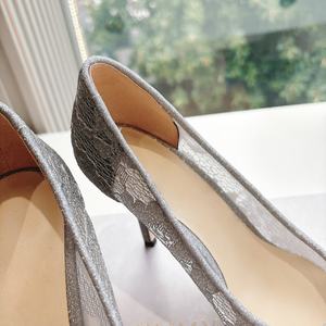 Nouvelles sandales pour femmes, style western, sexy, ajourées, en dentelle, fines, simples, à bout pointu, à talon haut fin - Product Image 2