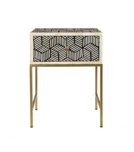 การออกแบบใหม่กระดูกและแม่ของลูกแพร์ฝังเตียงโต๊ะข้างที่ดีที่สุดสำหรับบ้านโรงแรมร้านอาหารห้องนอนปรับแต่งขนาดมือ Crafted อินเดีย - Product Image 5