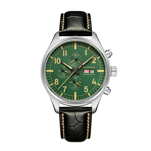 Reloj Cronógrafo <span class=keywords><strong>Parnis</strong></span> para Hombre, Caja de Acero Inoxidable de 43 mm, Diseño Deportivo con Cristal de Zafiro y Movimiento de Cuarzo Miyota - Product Image 1