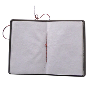 Carnet à couverture souple de style Bahi Khata en papier de coton recyclé fait à la main, couleur crème, personnalisé - Product Image 3