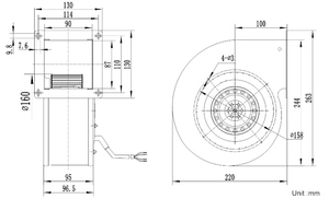 Soplador centrífugo de entrada única de 115V, V - Product Image 2