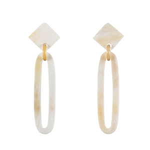 Meilleure qualité 100% naturel écologique sud-africain corne de boeuf lustre boucles d'oreilles faites à la main en Inde pour les femmes et les filles - Product Image 5