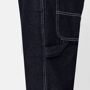 Jeans de Mezclilla para Hombre, Corte Ancho, de Algodón y Elastano, Transpirables, Estilo Urbano, Lavado Sólido, para Invierno, Fabricante Personalizado - Product Image 6