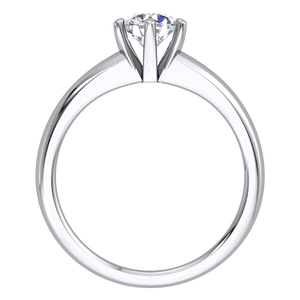 Bague Classique Élégante pour Femme en Or Jaune et Blanc 9K avec Diamant de Laboratoire Certifié IGI, Taille Brillant, Couleur EF, Clarté VS, 0,75 Carats - Product Image 4