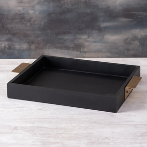 Grande planche à charcuterie en bois naturel avec poignées - Plateau à pain et à fromage de style campagnard - Plateau décoratif pour table basse ottomane - Product Image 2