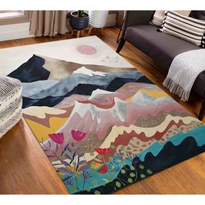 Abstract Mountain <b>Rug</b>: 3D Printed Anti-Slip Accent Carpet,<b>Chenille</b> <b>Rug</b> - Product Image 4