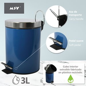 Cestino per Rifiuti, Blu - Product Image 2