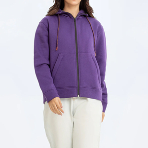 Sudadera con Capucha para Mujer, Holgada, Informal, con Cremallera, para Invierno, con Logotipo Estampado, Transpirable, 100% Algodón, Manga Larga, Secado Rápido - Product Image 5