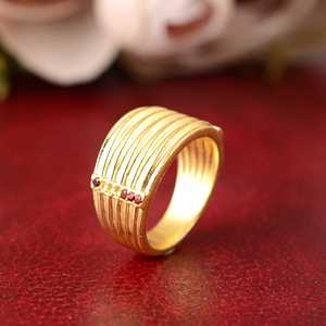 2024 Dazan New Ins 18K Gold Platedทําให้เสื่อมเสียฟรีคุณภาพสูงVINTAGEลายแหวนกันน้ําสําหรับช่อดอกไม้ - Product Image 2