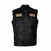 Gilet de motard en cuir véritable respirant de qualité supérieure pour hommes |   Gilet fait main pour l'équitation, le streetwear et la mode western