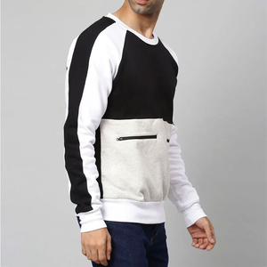 Pull-over à col rond pour hommes du fournisseur direct d'usine Sweat-shirt à motif solide saison d'hiver sur mesure à bas prix à vendre - Product Image 4
