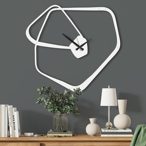 Modern Gold Metal Wall <b>Clock</b> Unique Abstract Wall Art Large Oversized Wooden Century Design Perfect <b>Table</b> Accent - Product Image 6