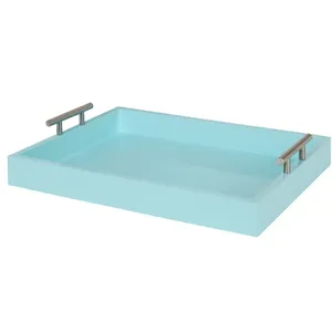 Bandeja de servicio rectangular antigua y única de madera para cocina, hoteles, restaurante, diseño de tendencia de moda, precio barato - Product Image 5