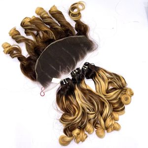 Extensiones de Cabello Natural de Alta Calidad con Mechas Ombre Onduladas y Frontal para Hacer Pelucas - Product Image 2