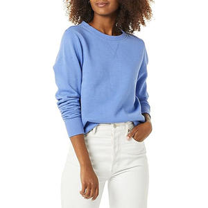 Sweat-shirt à col rond pour femmes, manches longues, pull doux et confortable pour les tenues d'hiver ou d'automne - Product Image 1