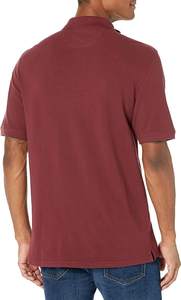 Polo de poliéster 100% de alta calidad para hombre, Jersey de manga corta, transpirable, teñido liso, botón bordado, decoración sólida - Product Image 3