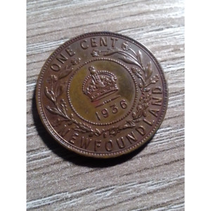 1936 Vintage One Cent <b>Coin</b> <b>Pouch</b> Newfoundlander Metal Purse Numismatic Collectors Must-have - Product Image 5