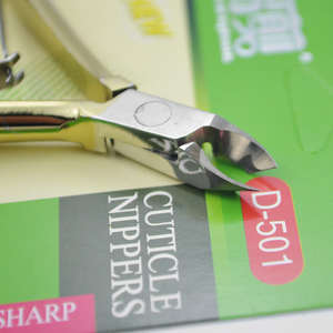 Pince à ongles en métal doré pince à cuticules tondeuse en acier inoxydable pince à ongles à affûter Double ressorts outil pour enlever la peau morte - Product Image 6