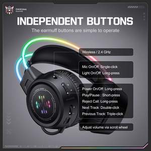 Auriculares Inalámbricos para Juegos <span class=keywords><strong>ONIKUMA</strong></span>, Venta al Por Mayor de Fábrica, Controlador de 50 mm, Sonido Estéreo, 3 Modos RGB, Auriculares para Gamers, para Distribuidores Globales - Product Image 6