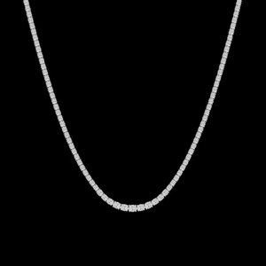 Collier tennis ovale en diamant de laboratoire 20 pouces, or jaune 14 carats, couleur DEF, VVS VS, plaqué rhodium, unisexe, luxe en gros - Product Image 2