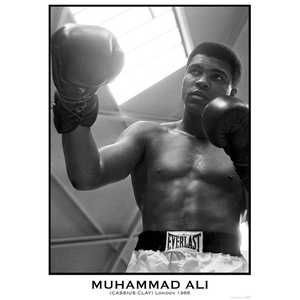 Affiche de style moderne pour Muhammad Ali, Londres 1966, pour décoration murale - Product Image 1