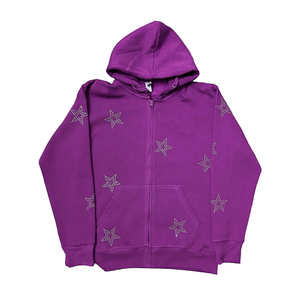 Sudadera con Capucha de Primera Calidad Más Vendida para Hombre, Sudadera con Capucha de Diseño Nuevo con Pedrería, 100% Algodón - Product Image 1