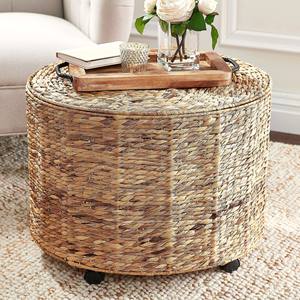 Table d'appoint moderne en jacinthe d'eau, prix le plus bas, tables d'appoint naturelles, vente en gros, tissage à la main - Product Image 1