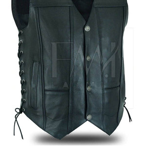 Chaleco de cuero informal para hombre, impermeable, transpirable, de secado rápido, logotipo impreso personalizado, prendas de vestir exteriores de invierno, precio muy bajo - Product Image 4