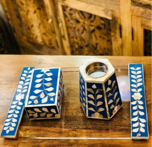 ชุดเตา bakhoor แม่ของไข่มุกกล่องใส่เทียนพร้อมกล่องใส่ธูปหอมของขวัญอาหรับรอมฎอน - Product Image 3