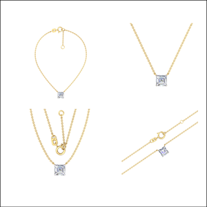 Conjunto de Collar y Pulsera de Oro de 10K para Mujer, con Certificado IGI, Engaste de Garra, Diseño Moderno, para Compromiso, Boda o Aniversario - Product Image 5