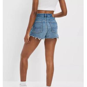Shorts de Mezclilla Ajustados de Moda para Mujer, Jeans Ajustados de Algodón Personalizados, Jeans Ajustados Desgastados, Sexy - Product Image 2