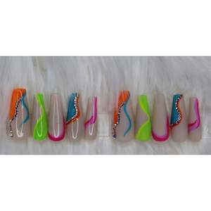 Neon + Nude Press on Nail Glossy/Matte Finish - Product Image 1