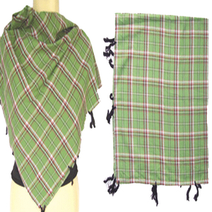Women's Lightweight Cotton Checkered Square <b>Neck</b> <b>Scarf</b>-Summer Gift - Product Image 2