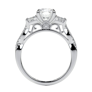 ชุดแหวนแต่งงานผู้หญิงสีโรสโกลด์14K แหวนหมั้นเพชรปลูกในห้องแล็บสุดหรูปาร์ตี้ที่ได้รับการรับรองมาตรฐาน IGI - Product Image 1