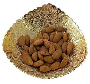 Bol à fruits secs moulé en métal plaqué or Stockage décoratif durable pour les noix, les collations et les bonbons pour les fêtes - Product Image 6