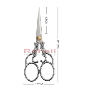 Kéo Chuyên Nghiệp Nhỏ Lạ Mắt Kéo Thêu Phong Cách Cổ Điển Kéo Cổ Điển Thép Không Gỉ Tùy Chỉnh - Product Image 3
