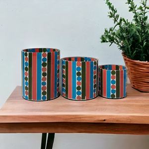 Mosaïques colorées à la mode maison et jardin porte-votifs fabriqués à la main bocaux en verre cylindrique de taille personnalisée pour mariage de Noël - Product Image 2